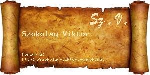 Szokolay Viktor névjegykártya